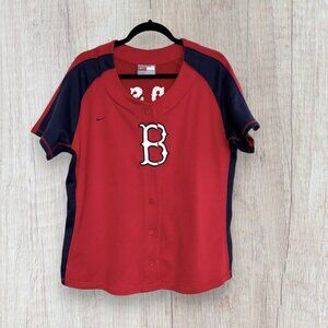 Nike Boston Red Sox Women’s Red Button Front Jersey XL MLB Genuine